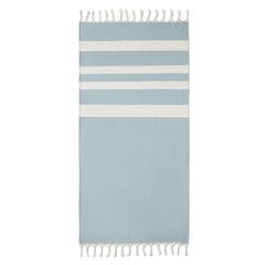 Vue Fouta 140 gr/m² - Agoura de couleur bleu| Krokrodeal