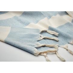 Vue Fouta 140 gr/m² - Agoura de couleur bleu| Krokrodeal