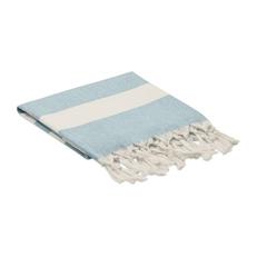 Vue Fouta 140 gr/m² - Agoura de couleur bleu| Krokrodeal