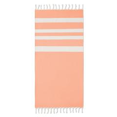 Vue Fouta 140 gr/m² - Agoura de couleur orange| Krokrodeal