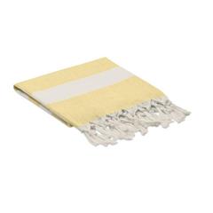 Vue Fouta 140 gr/m² - Agoura de couleur jaune| Krokrodeal