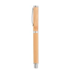 Vue Stylo encre gel en bambou - Cairo de couleur marron| Krokrodeal