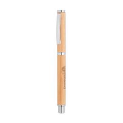Vue Stylo encre gel en bambou - Cairo de couleur marron| Krokrodeal