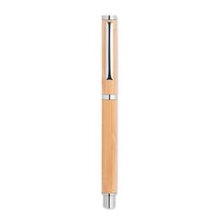 Vue Stylo encre gel en bambou - Cairo de couleur marron| Krokrodeal