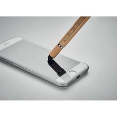Vue Stylo niveau à bulle en bambou - Toolbam de couleur marron| Krokrodeal