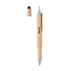 Vue Stylo niveau à bulle en bambou - Toolbam de couleur marron| Krokrodeal