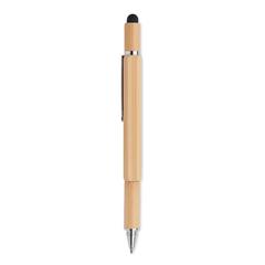 Vue Stylo niveau à bulle en bambou - Toolbam de couleur marron| Krokrodeal