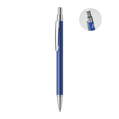 Vue Stylo bille aluminium recyclé - Dana de couleur bleu| Krokrodeal