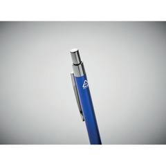 Vue Stylo bille aluminium recyclé - Dana de couleur bleu| Krokrodeal