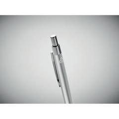 Vue Stylo bille aluminium recyclé - Dana de couleur gris| Krokrodeal