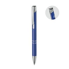 Vue Stylo à bille en alu recyclé - Dona de couleur bleu| Krokrodeal