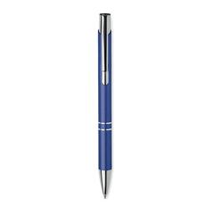 Vue Stylo à bille en alu recyclé - Dona de couleur bleu| Krokrodeal
