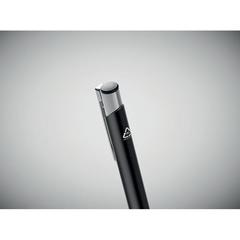 Vue Stylo à bille en alu recyclé - Dona de couleur noir| Krokrodeal