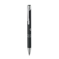 Vue Stylo à bille en alu recyclé - Dona de couleur noir| Krokrodeal