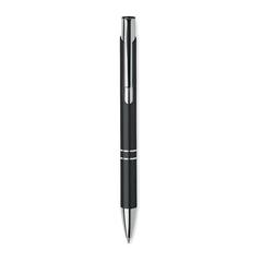 Vue Stylo à bille en alu recyclé - Dona de couleur noir| Krokrodeal