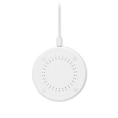 Vue Chargeur sans fil 10W en bambou - Despad + de couleur marron| Krokrodeal