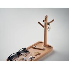Vue Plateau d'organisation en bois - Rama de couleur marron| Krokrodeal