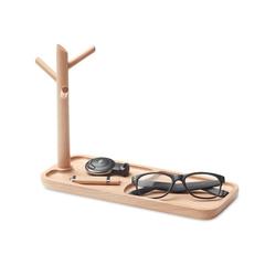 Vue Plateau d'organisation en bois - Rama de couleur marron| Krokrodeal