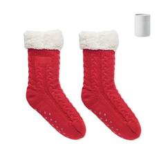 Vue Paire de chaussettes Taille M - Canichie de couleur rouge| Krokrodeal