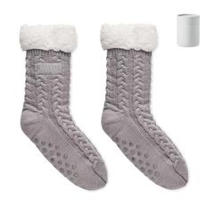 Vue Paire de chaussettes Taille L - Canichie l de couleur gris| Krokrodeal