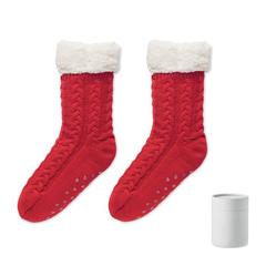 Vue Paire de chaussettes Taille L - Canichie l de couleur rouge| Krokrodeal