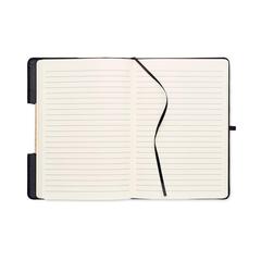 Vue Carnet A5 RPET 80 pages lignées - Blama de couleur noir| Krokrodeal