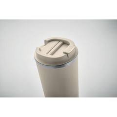 Vue Gobelet à double paroi 510 ml - Brace + de couleur marron| Krokrodeal