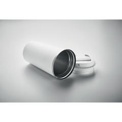 Vue Gobelet à double paroi 510 ml - Brace + de couleur blanc| Krokrodeal