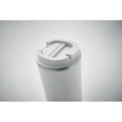 Vue Gobelet à double paroi 510 ml - Brace + de couleur blanc| Krokrodeal