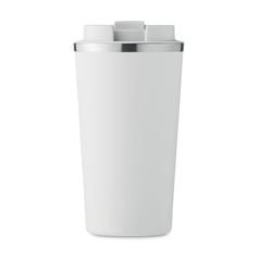 Vue Gobelet à double paroi 510 ml - Brace + de couleur blanc| Krokrodeal