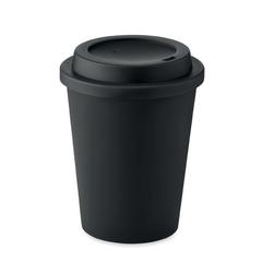 Vue Gobelet double paroi PP 300 ml - Nola de couleur noir| Krokrodeal