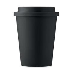 Vue Gobelet double paroi PP 300 ml - Nola de couleur noir| Krokrodeal