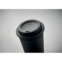 Vue Gobelet double paroi PP 300 ml - Nola de couleur noir| Krokrodeal
