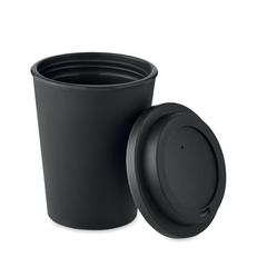 Vue Gobelet double paroi PP 300 ml - Nola de couleur noir| Krokrodeal