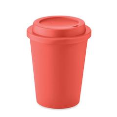 Vue Gobelet double paroi PP 300 ml - Nola de couleur rouge| Krokrodeal