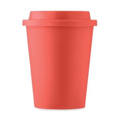 Vue Gobelet double paroi PP 300 ml - Nola de couleur rouge| Krokrodeal