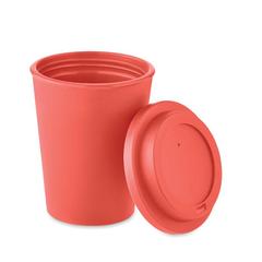 Vue Gobelet double paroi PP 300 ml - Nola de couleur rouge| Krokrodeal