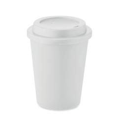 Vue Gobelet double paroi PP 300 ml - Nola de couleur blanc| Krokrodeal