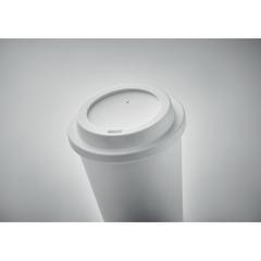 Vue Gobelet double paroi PP 300 ml - Nola de couleur blanc| Krokrodeal