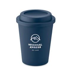 Vue Gobelet double paroi PP 300 ml - Sora de couleur bleu| Krokrodeal