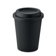 Vue Gobelet double paroi PP 300 ml - Sora de couleur noir| Krokrodeal
