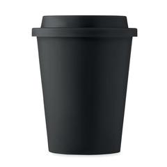 Vue Gobelet double paroi PP 300 ml - Sora de couleur noir| Krokrodeal