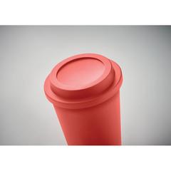 Vue Gobelet double paroi PP 300 ml - Sora de couleur rouge| Krokrodeal