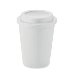Vue Gobelet double paroi PP 300 ml - Sora de couleur blanc| Krokrodeal