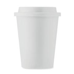 Vue Gobelet double paroi PP 300 ml - Sora de couleur blanc| Krokrodeal