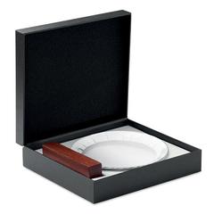 Vue Plaque trophée ronde - Keen de couleur marron| Krokrodeal