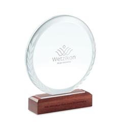 Vue Plaque trophée ronde - Keen de couleur marron| Krokrodeal