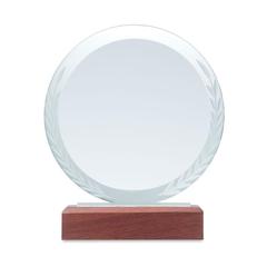 Vue Plaque trophée ronde - Keen de couleur marron| Krokrodeal