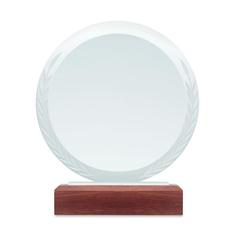 Vue Plaque trophée ronde - Keen de couleur marron| Krokrodeal