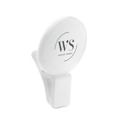 Vue Lampe à selfie LED à pince - Pinny de couleur blanc| Krokrodeal